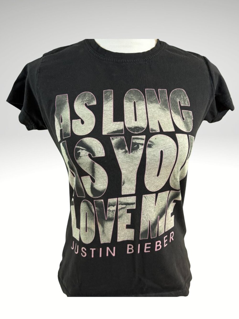 Justin Bieber As Long As You Love Me Graphic Tee Womens Small (SKU: 31W)